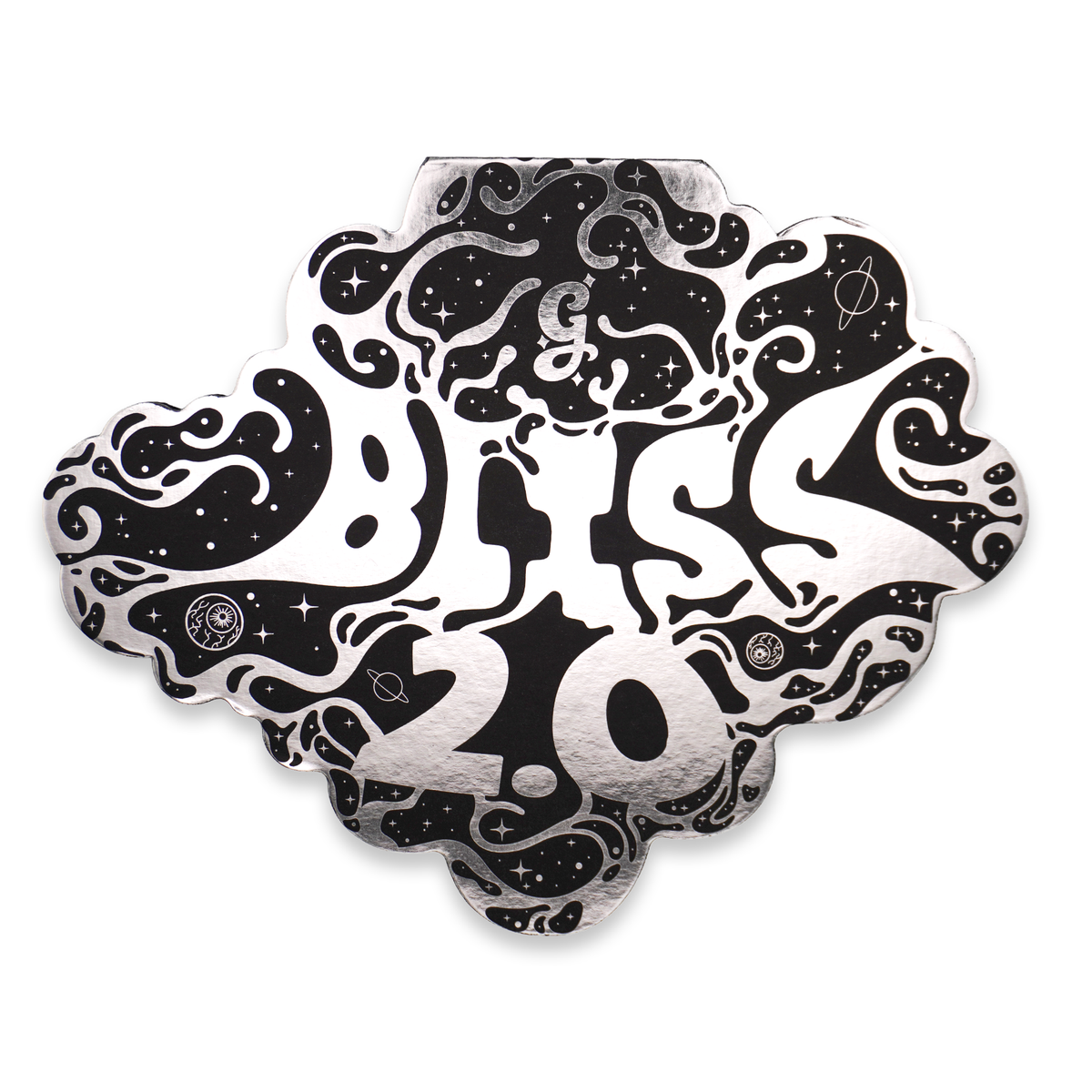 Bliss 2.0 palette closed, silver and black cover with melting Bliss 2.0 lettering