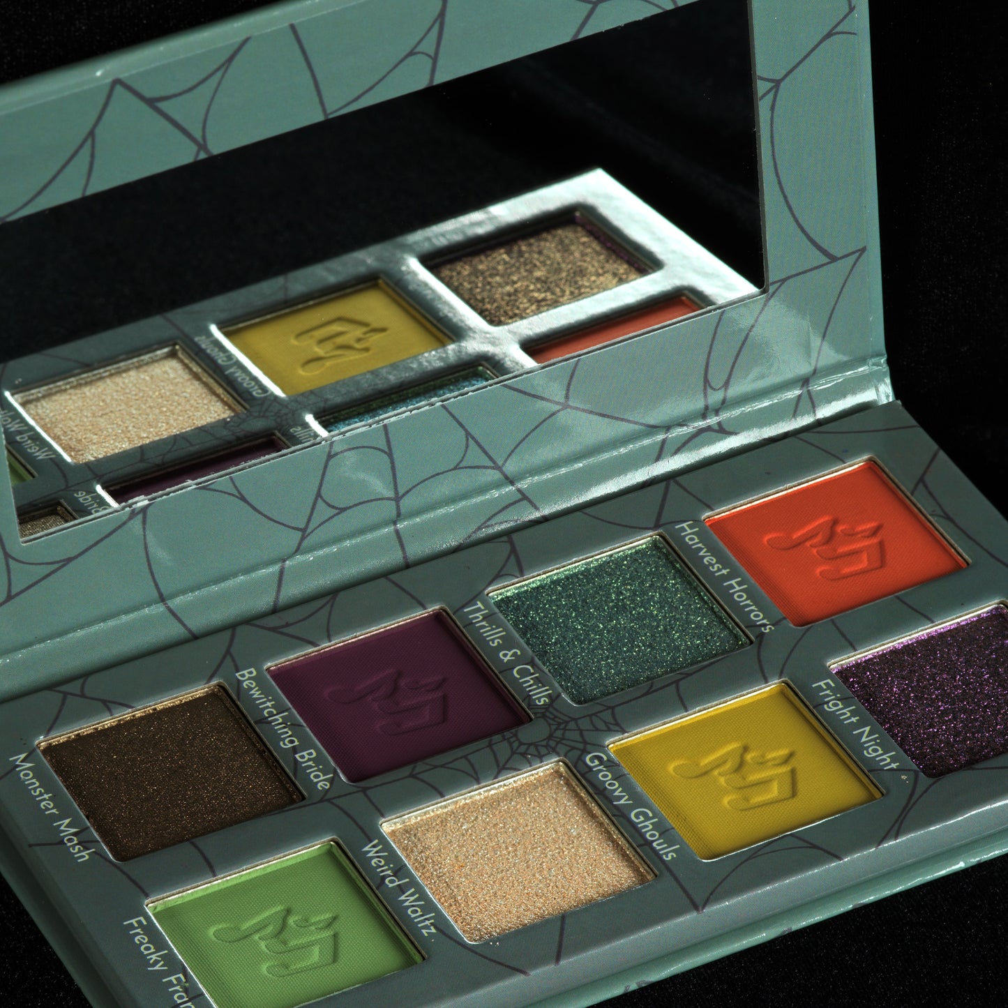 Graveyard smash eyeshadow palette close up by Wicked Widow