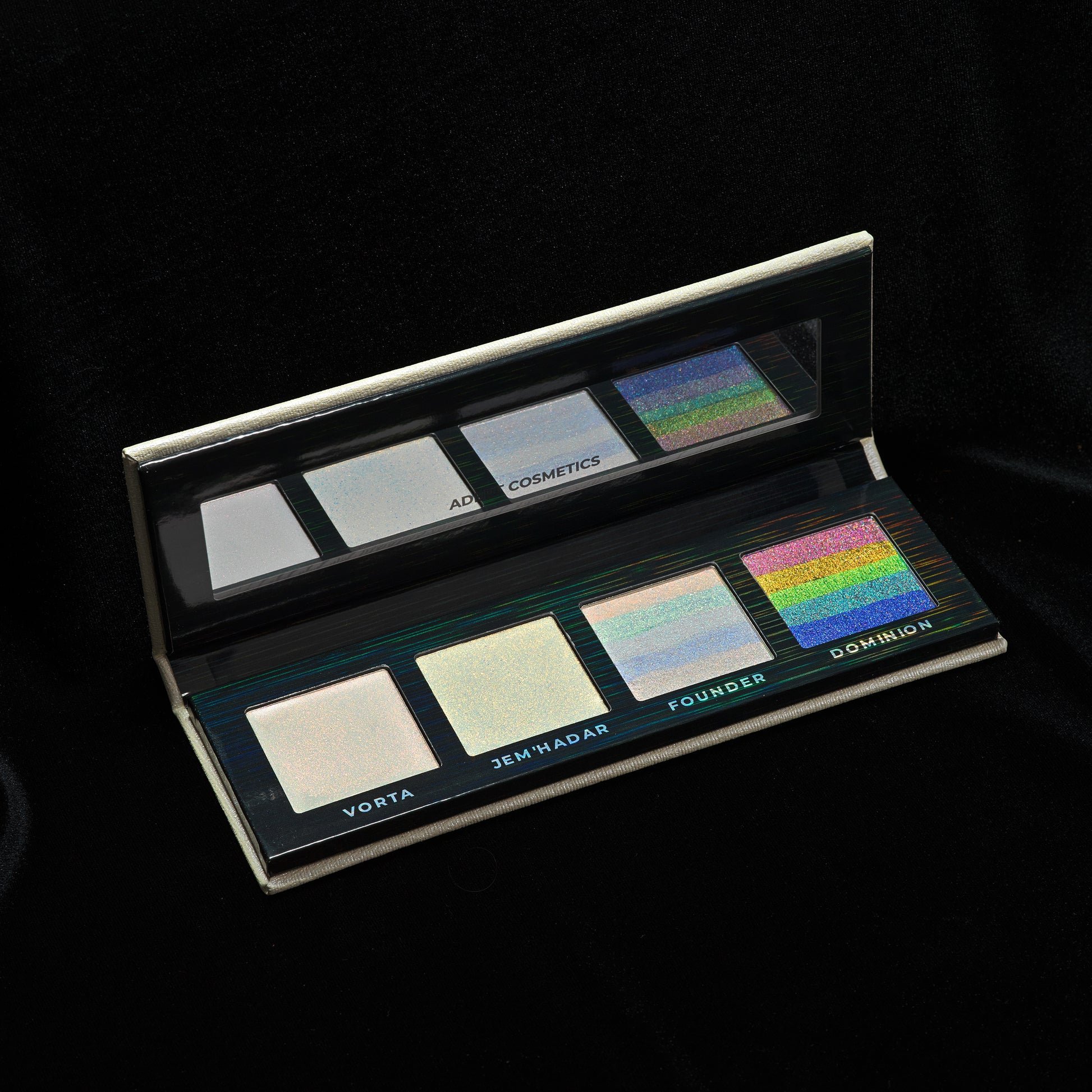 Ketracel White by Adept Cosmetics eyeshadow palette opened