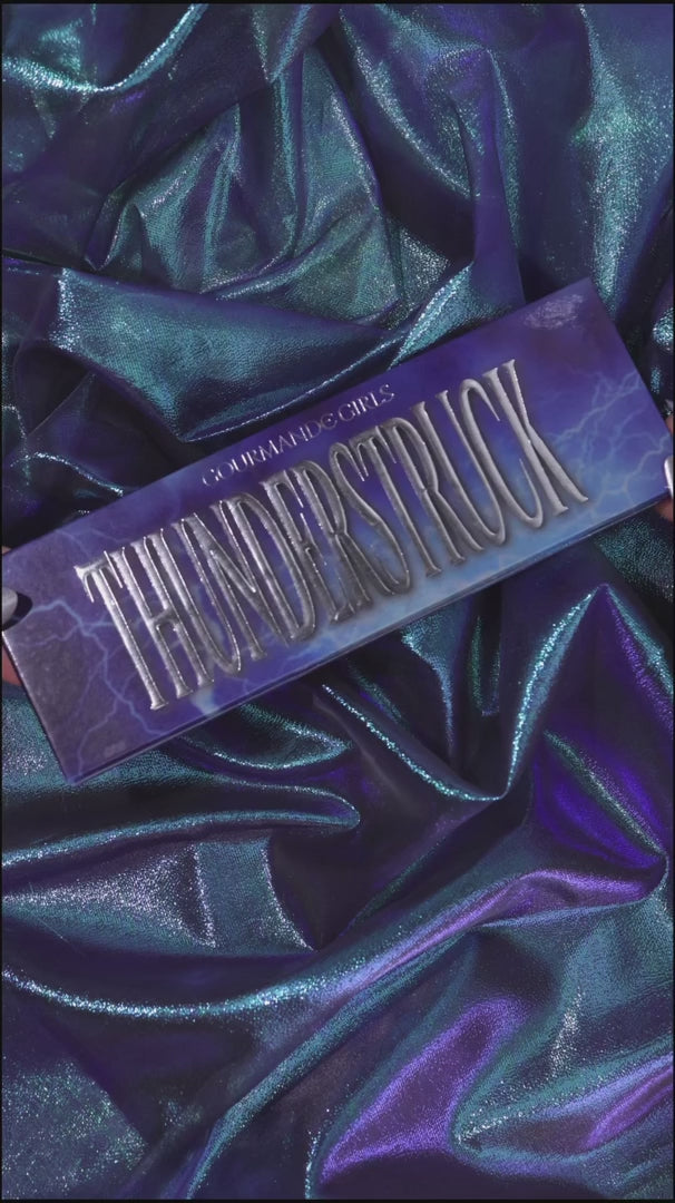 Thunderstruck eyeshadow palette product video from Gourmande Girls