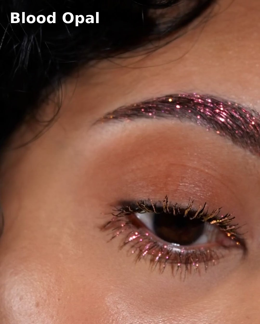 Blood Opal mascara topper product video, shade name top left