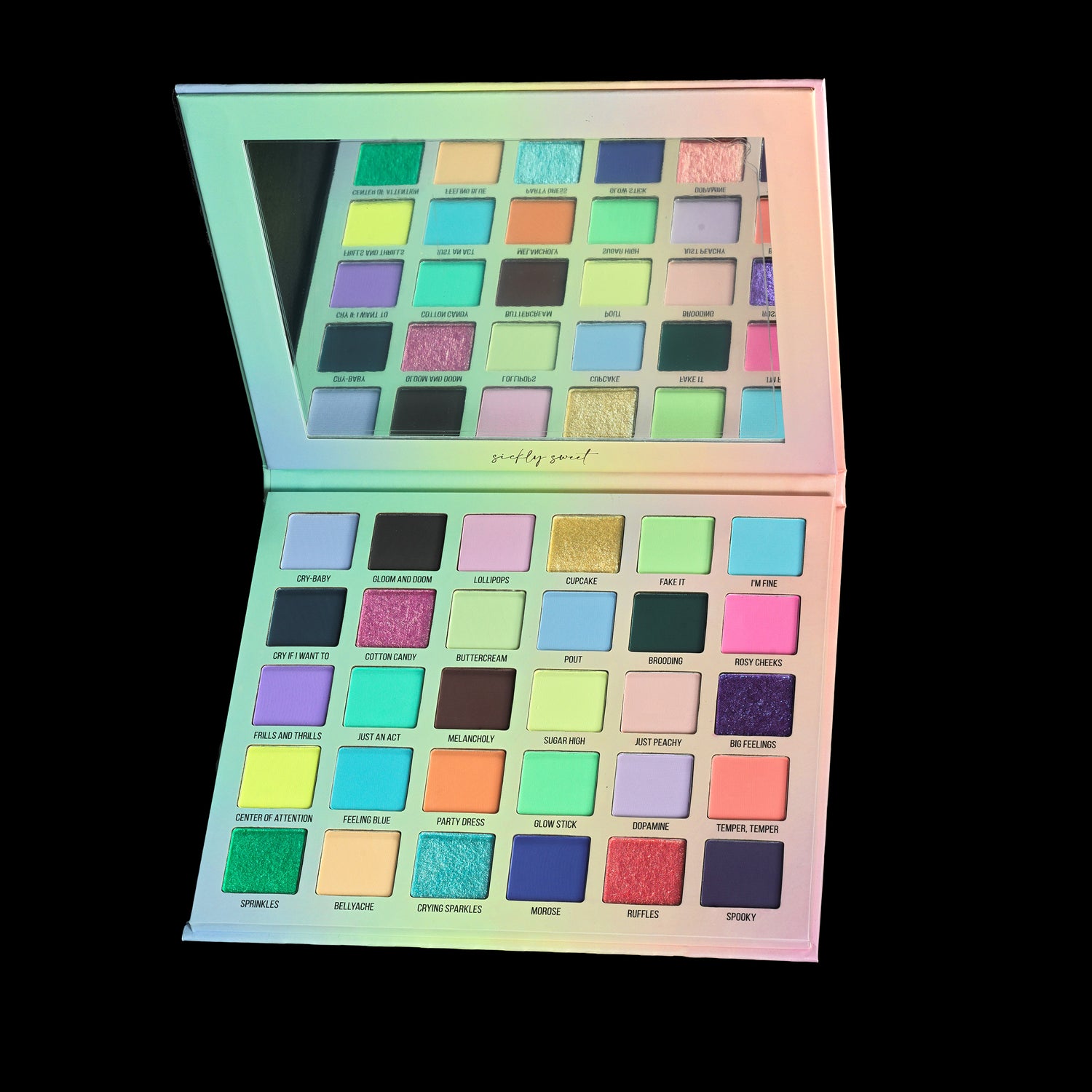 Stickly Sweet eyeshadow palette opened by Blend Bunny