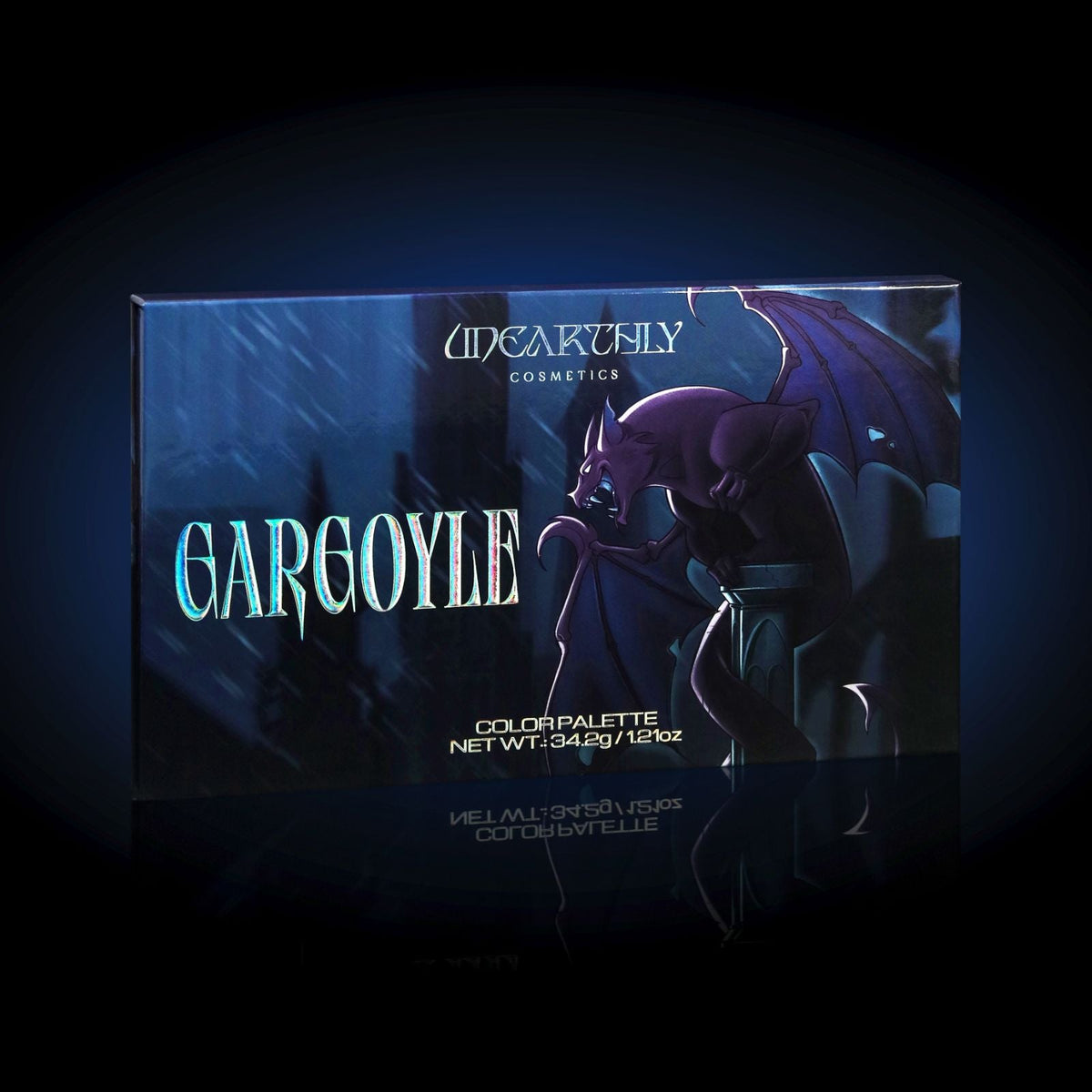 The Gargoyle palette box in a blue glow