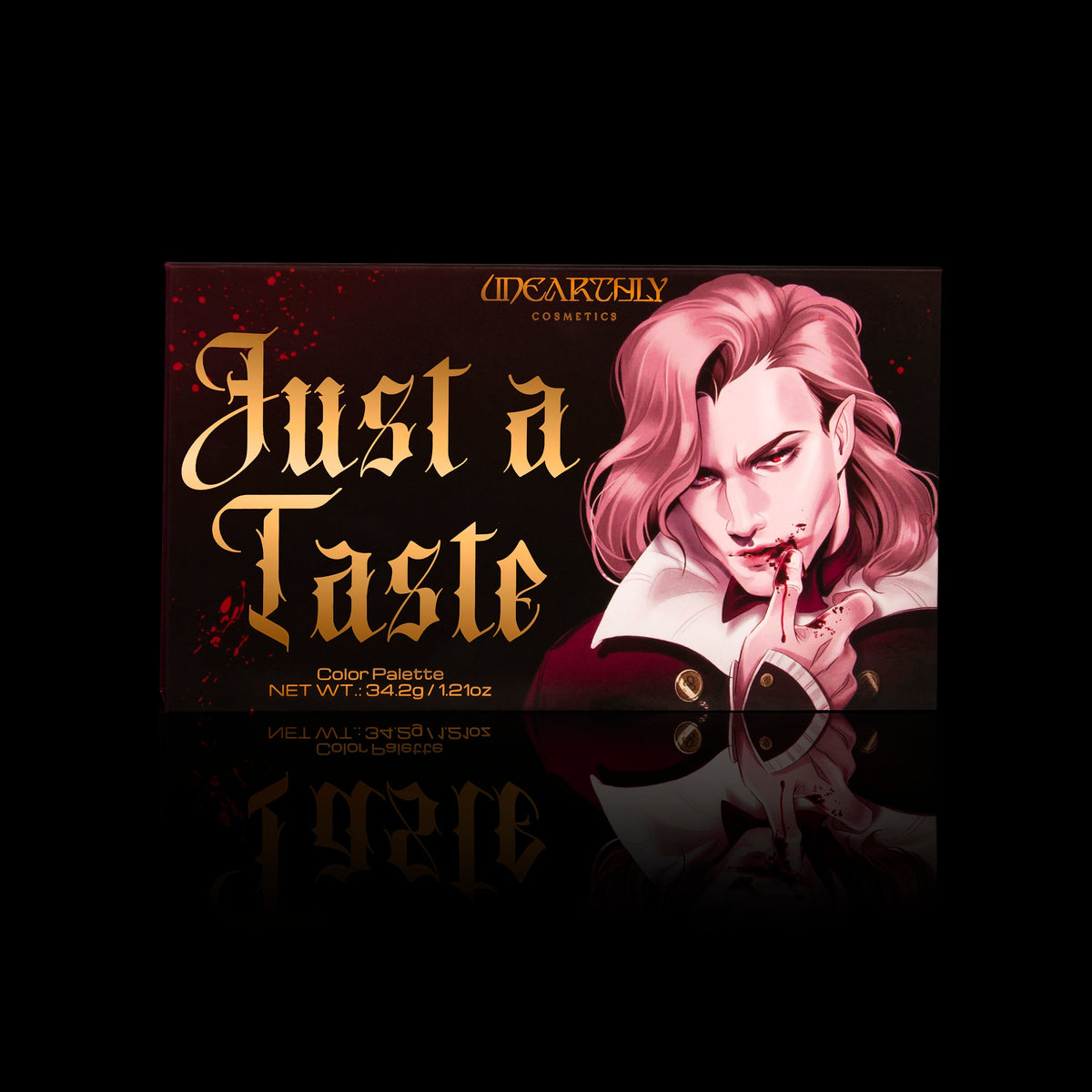 The Just a Taste palette box on black