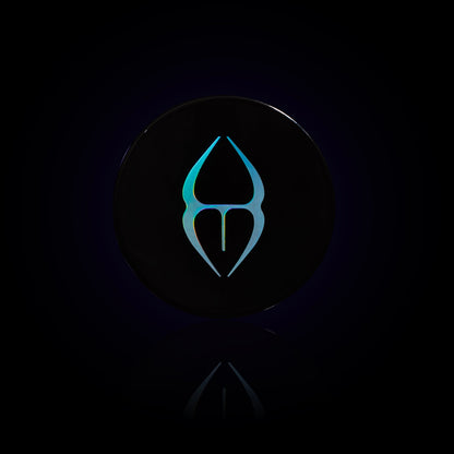 Phantom lid from above: black with the iridescent Unearthly emblem